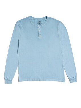 Original Paperbacks Turquoise Long Sleeve Henley